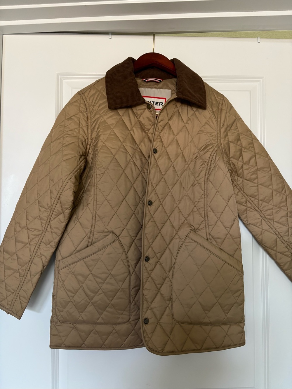 NWT Hunter Rachel Quilted Barn Jacket British Tan S - Picture 4 of 7